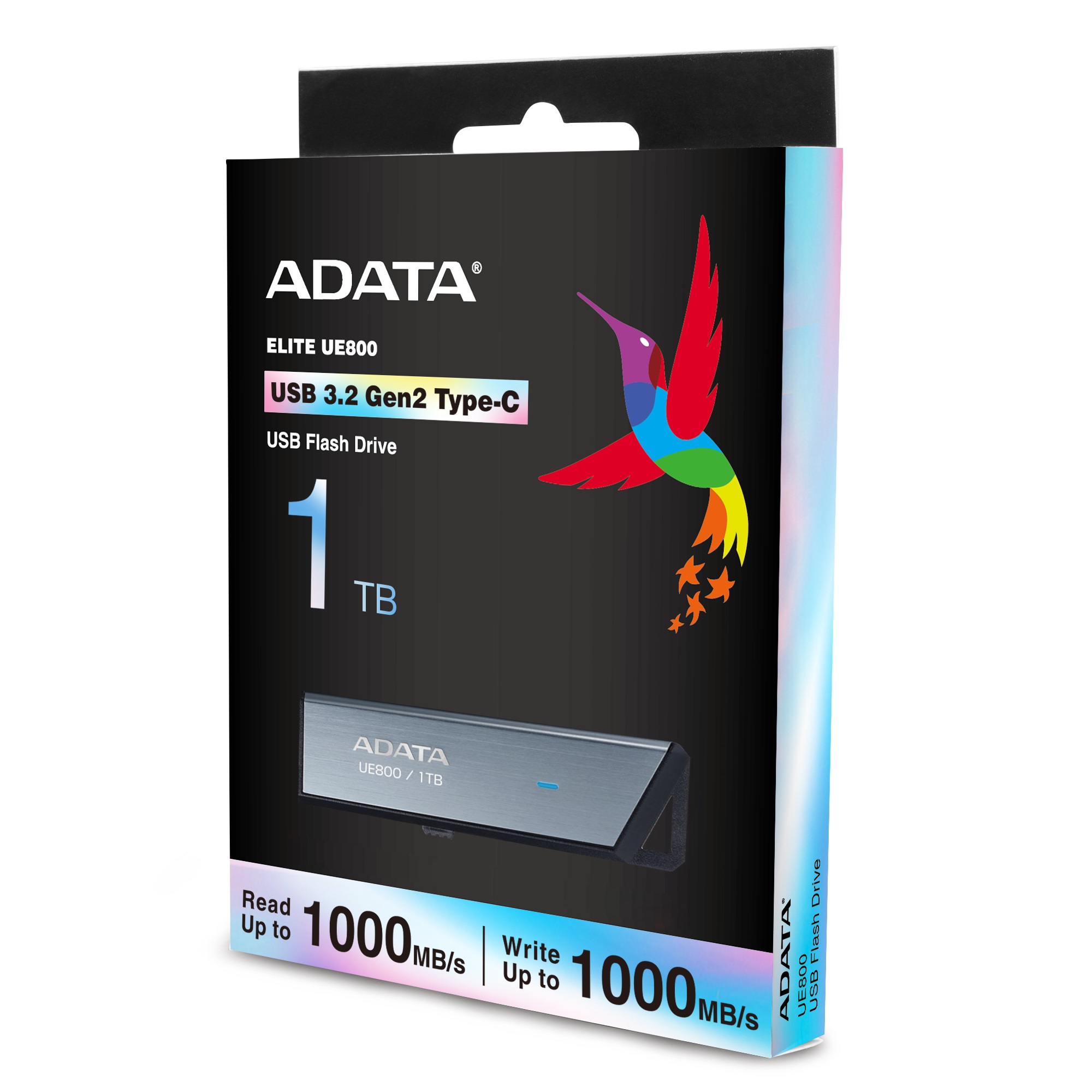 ADATA UE800/ 1TB/ USB 3.2/ USB-C/ Strieborná 