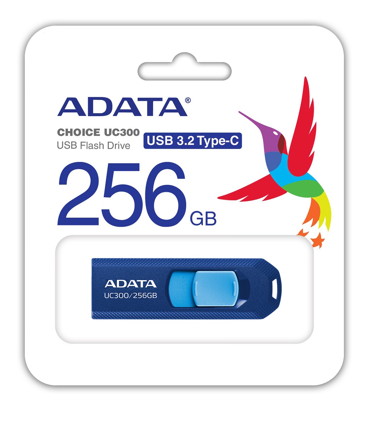 ADATA UC300/ 256GB/ USB 3.2/ USB-C/ Modrá 