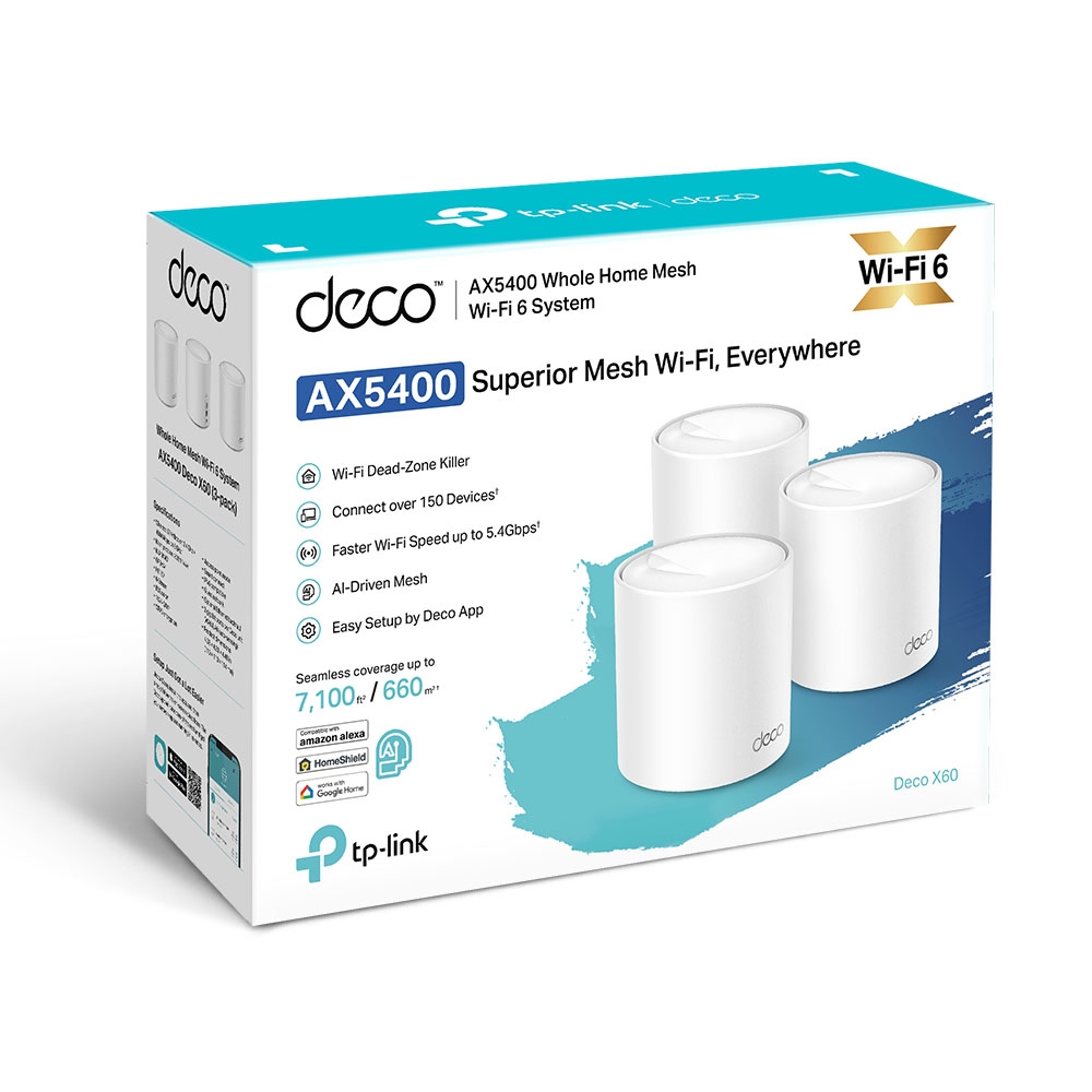 TP-Link AX5400 Smart WiFi Deco X60 (3-pack) v3.2 