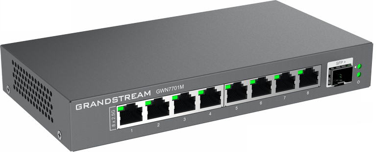 Grandstream GWN7701M Unmanaged Network Switch 8x2, 5Gb portov / 1 SFP+ 