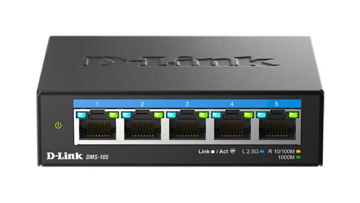 D-Link DMS-105/ E 5-port 2.5G Multi-Gigabit QoS IGMP Snooping Switch 