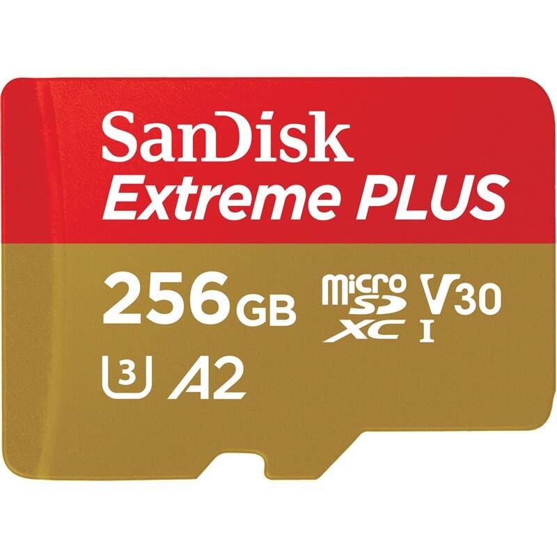 SanDisk Extreme PLUS/ micro SDXC/ 256GB/ UHS-I U3/ Class 10/ + Adaptér