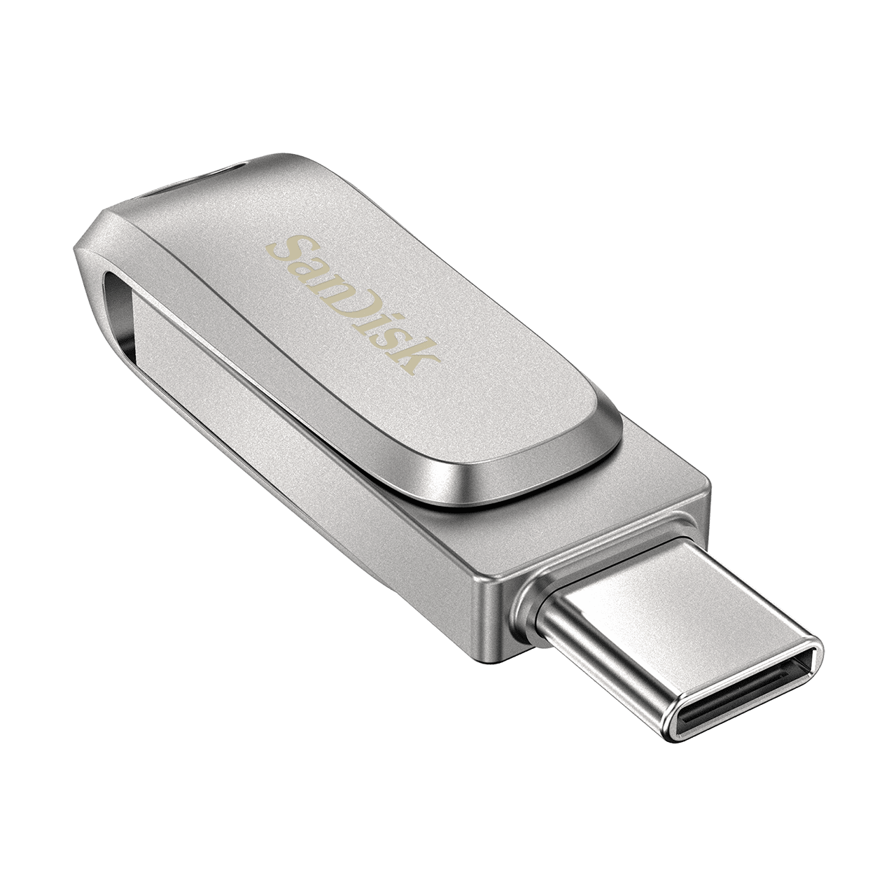 SanDisk Ultra Dual Drive Luxe/ 1TB/ USB 3.1/ USB-A + USB-C/ Strieborná