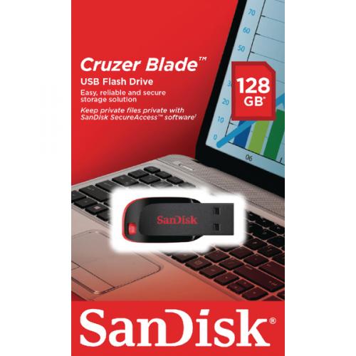 SanDisk Cruzer Blade/ 128GB/ USB 2.0/ USB-A/ Čierna 