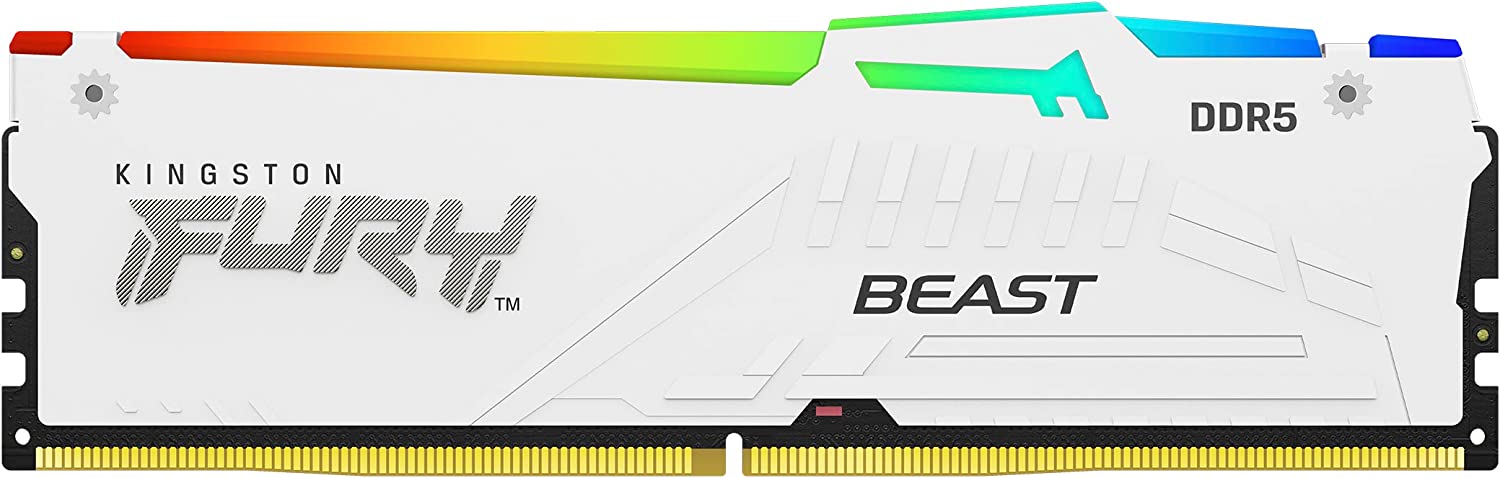 Kingston FURY Beast/ DDR5/ 64GB/ 5600MHz/ CL40/ 4x16GB/ RGB/ White