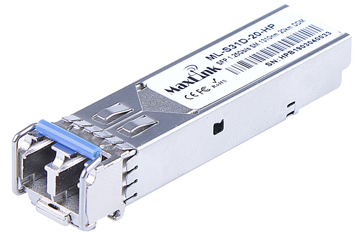 MaxLink 1.25G SFP HP modul, SM, 1310nm, 20km, 2x LC konektor, DDM, HP kompatibilní