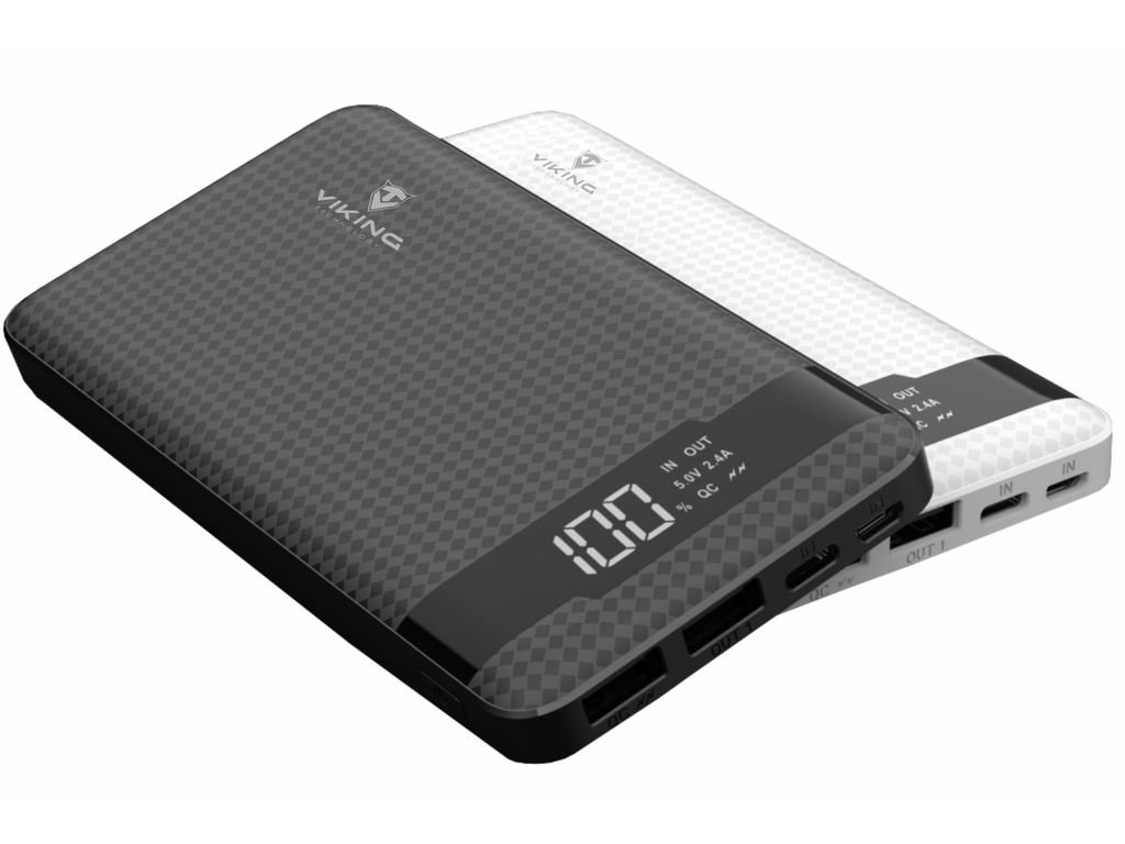 VIKING POWER BANK PN-961PD QC3.0 10000mAh, QUICK CHARGE 3.0, Čierna 