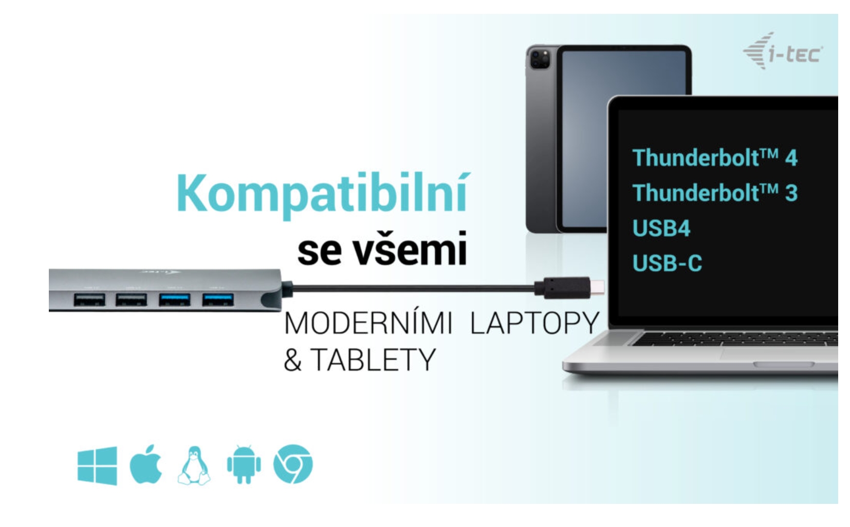 i-tec USB-C Metal Nano 2x HDMI Docking Station, PD 100W 