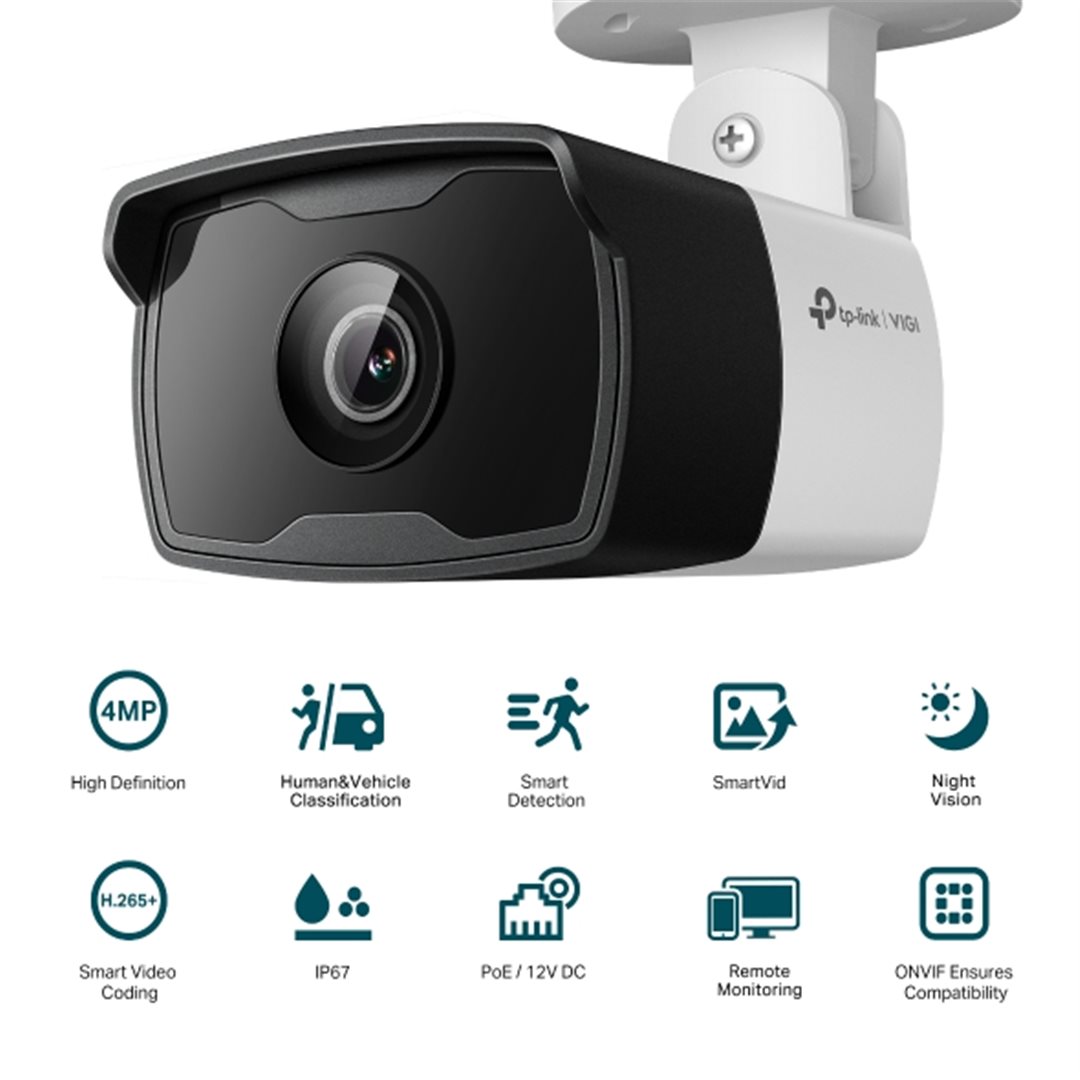 VIGI C340I(4mm) 4MP Outdoor Bullet Network Cam 