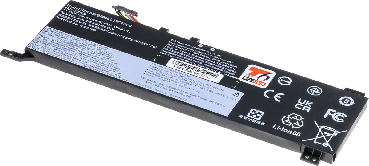 Batéria T6 Power Lenovo Legion 5-15ARH05, 5-15IMH05, 5P-15IMH05, 3900mAh, 60Wh, 4cell, Li-pol