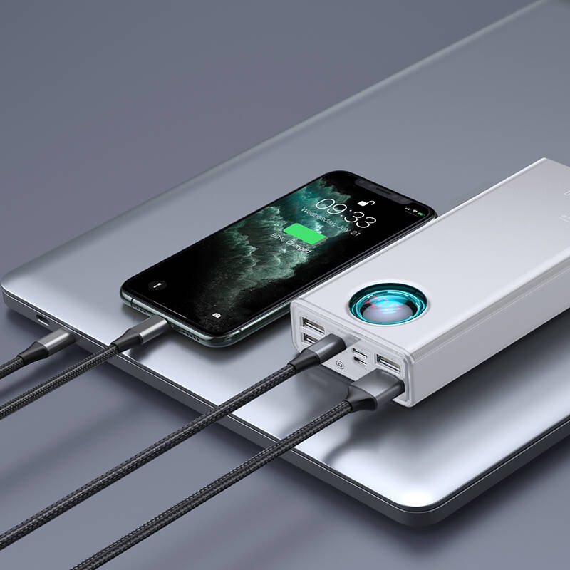 Baseus PPLG000102 Amblight Digital Display Powerbanka 30000mAh 65W White 