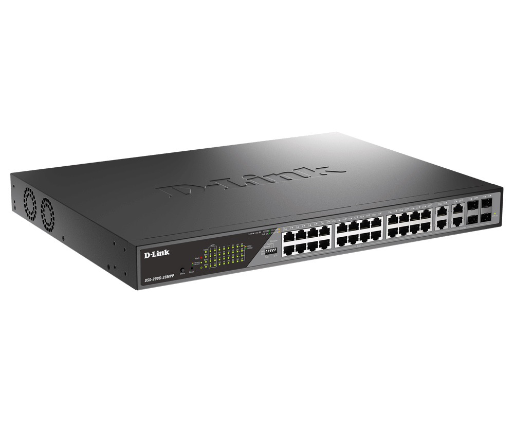 D-Link DSS-200G-28MPP/ E 28-Port Gigabit Ethernet PoE++ Surveillance Switches 