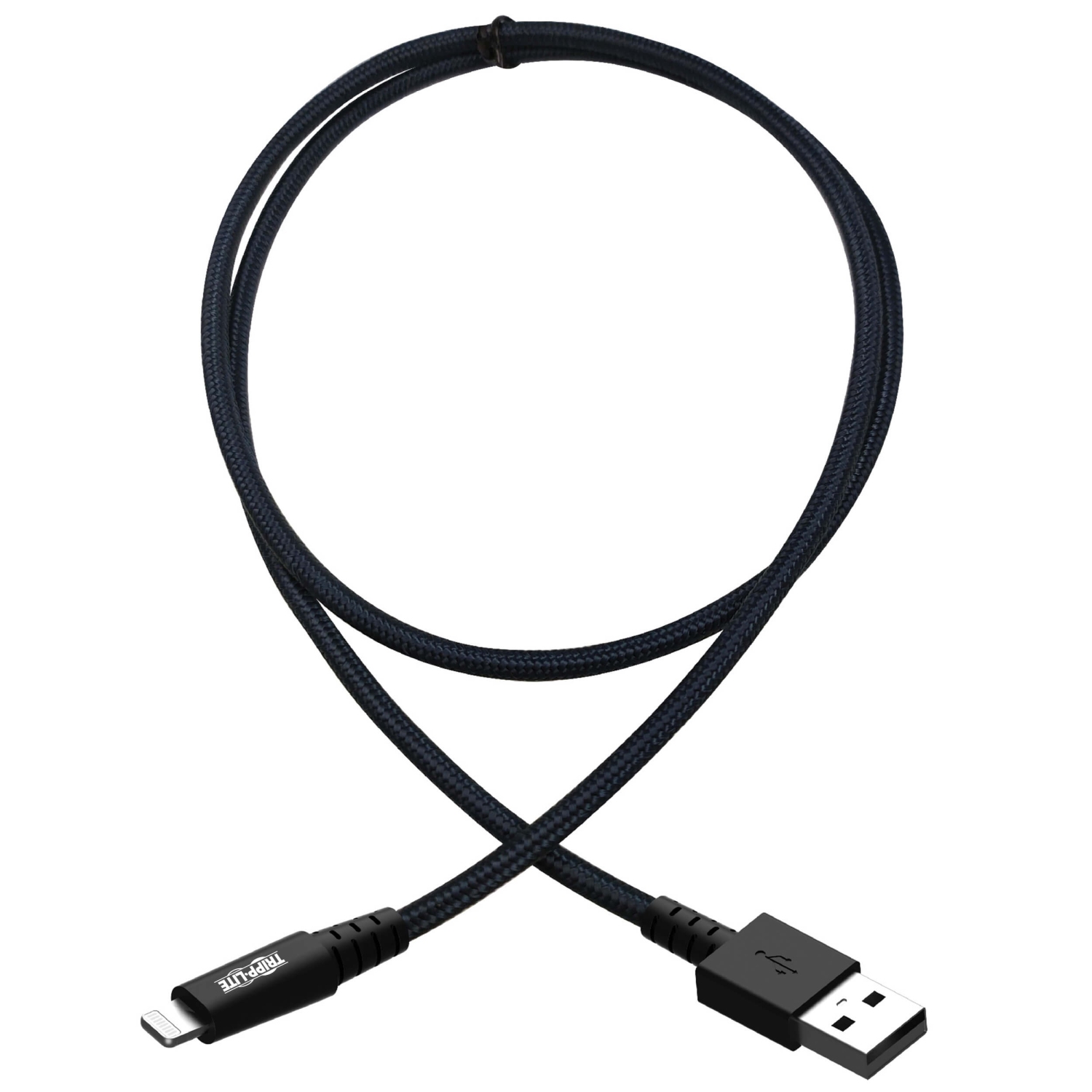 Tripplite Kábel USB-A / Lightning Synchronizácia/ Nabíjanie, UHMWPE, Aramid Fibers, MFi Cert, 0.31m 