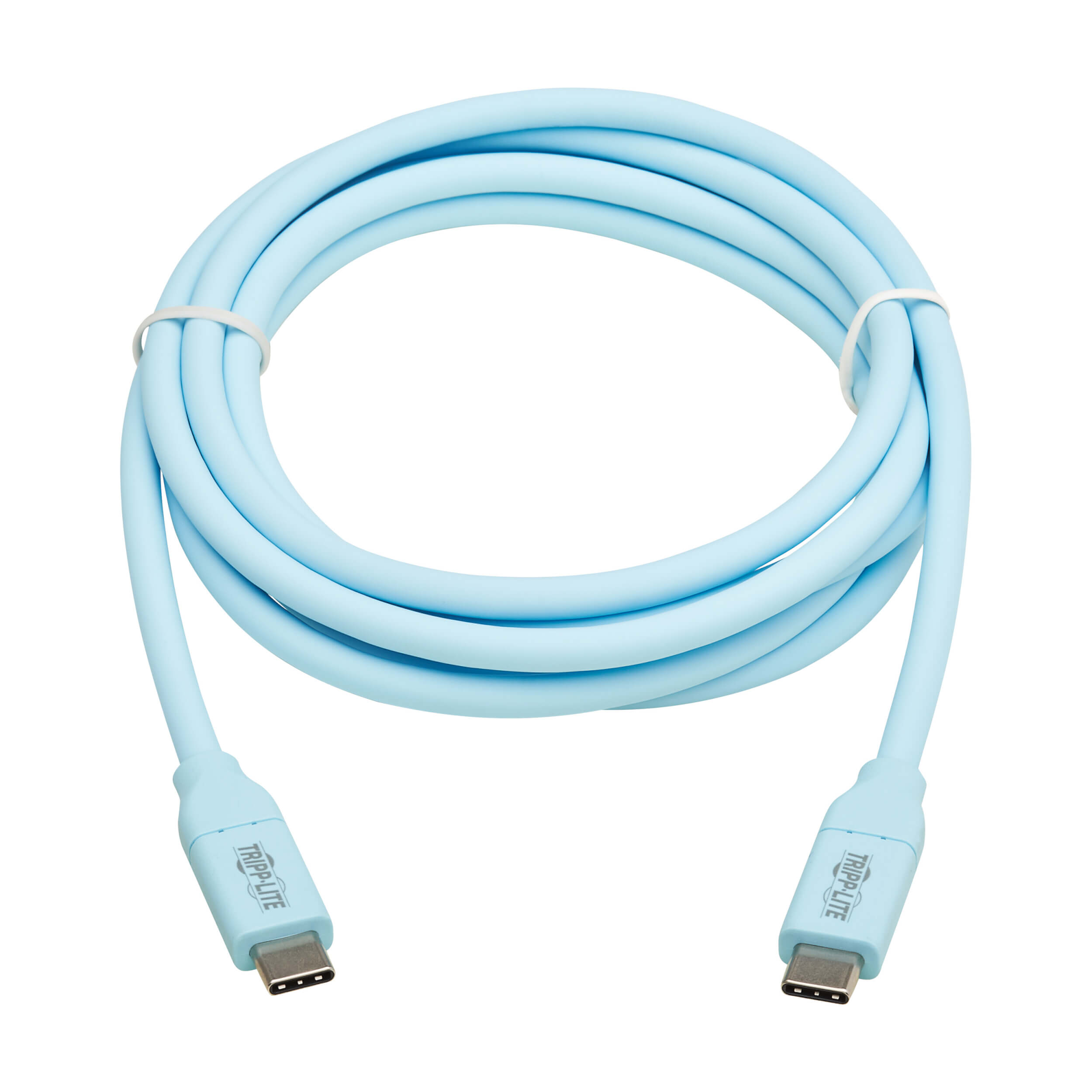 Tripplite Kábel USB-C (Samec / Samec), USB 2.0, Antibakteriálne Safe-IT, ultra flexibilné, sv. modrá, 1.83m 