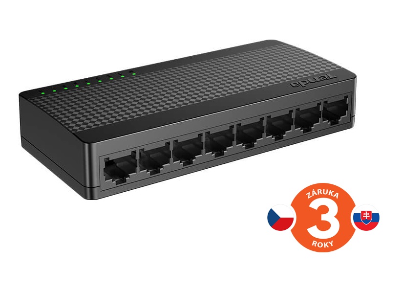 Tenda SG108M - 8x Gigabit Desktop Ethernet Mini Switch, rýchlosti 10/ 100/ 1000 Mb/ s, 16Gb/ s