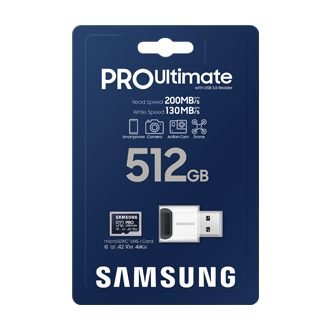 Samsung PRO Ultimate/ micro SDXC/ 512GB/ UHS-I U3 / Class 10/ + Adaptér/ Modrá 