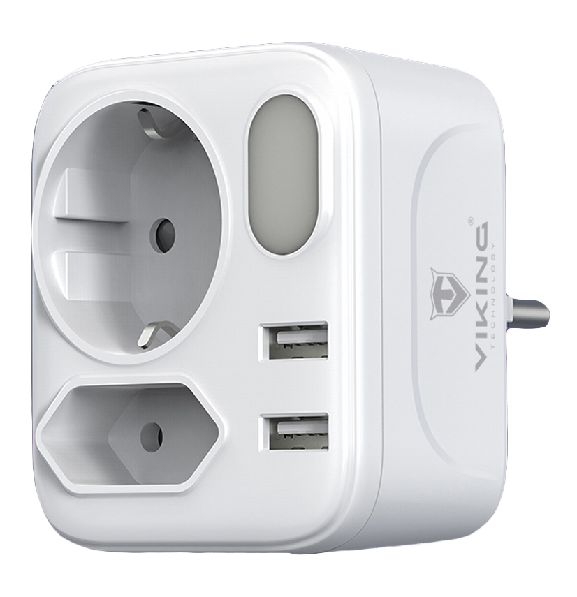 Sieťový adaptér Viking AC22, rozbočovač, 4 výstupy 