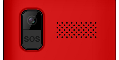 EVOLVEO EasyPhone XO, mobilní telefon pro seniory s nabíjecím stojánkem (červená barva) 