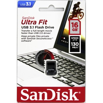 SanDisk Ultra Fit 16GB USB 3.1 černá 