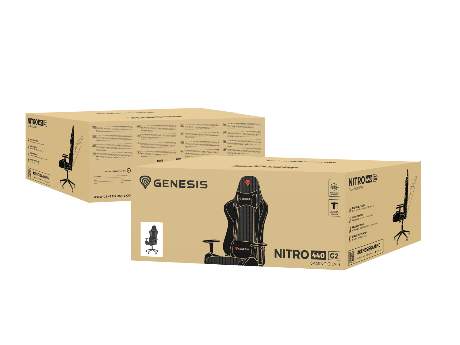 Herní křeslo Genesis NITRO 440 G2 MESH, černé 