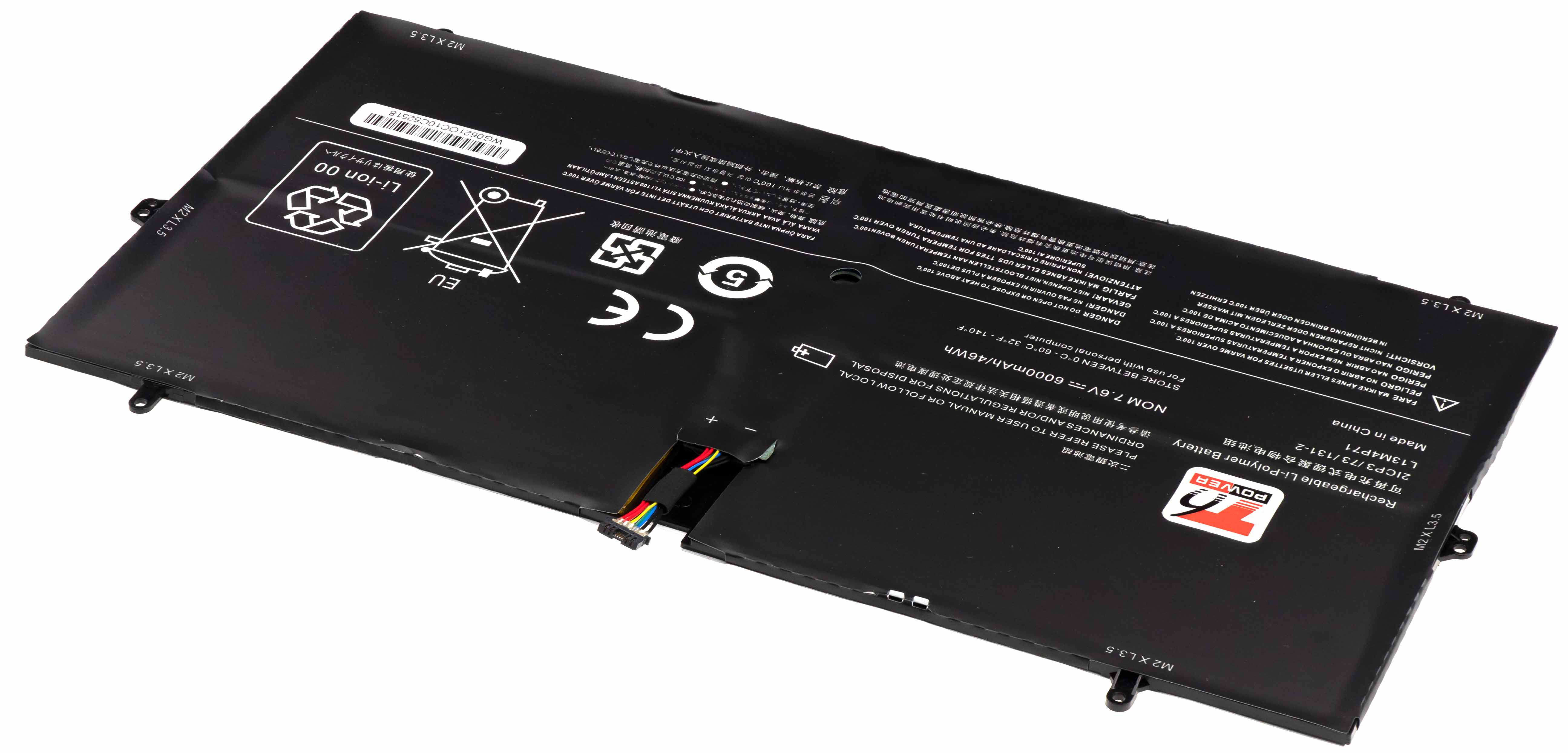 Batéria T6 Power Lenovo Yoga 3 Pro 1370, 6000mAh, 45Wh, 4cell, Li-pol 