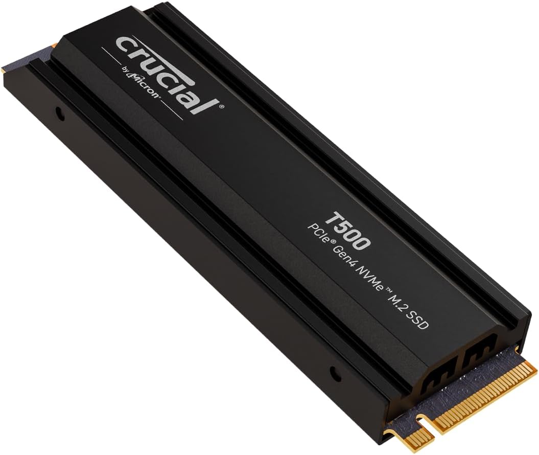 Crucial T500/ 1TB/ SSD/ M.2 NVMe/ Čierna/ Heatsink/ 5R