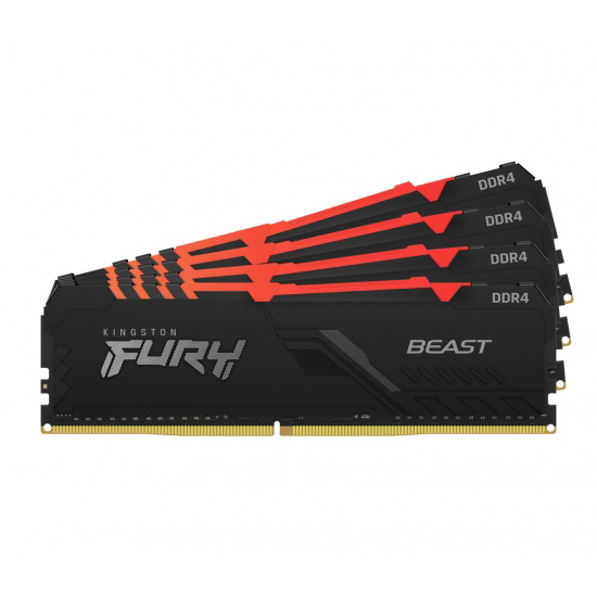 KINGSTON DIMM DDR4 32GB (Kit of 4) 2666MT/ s CL16 FURY Beast RGB