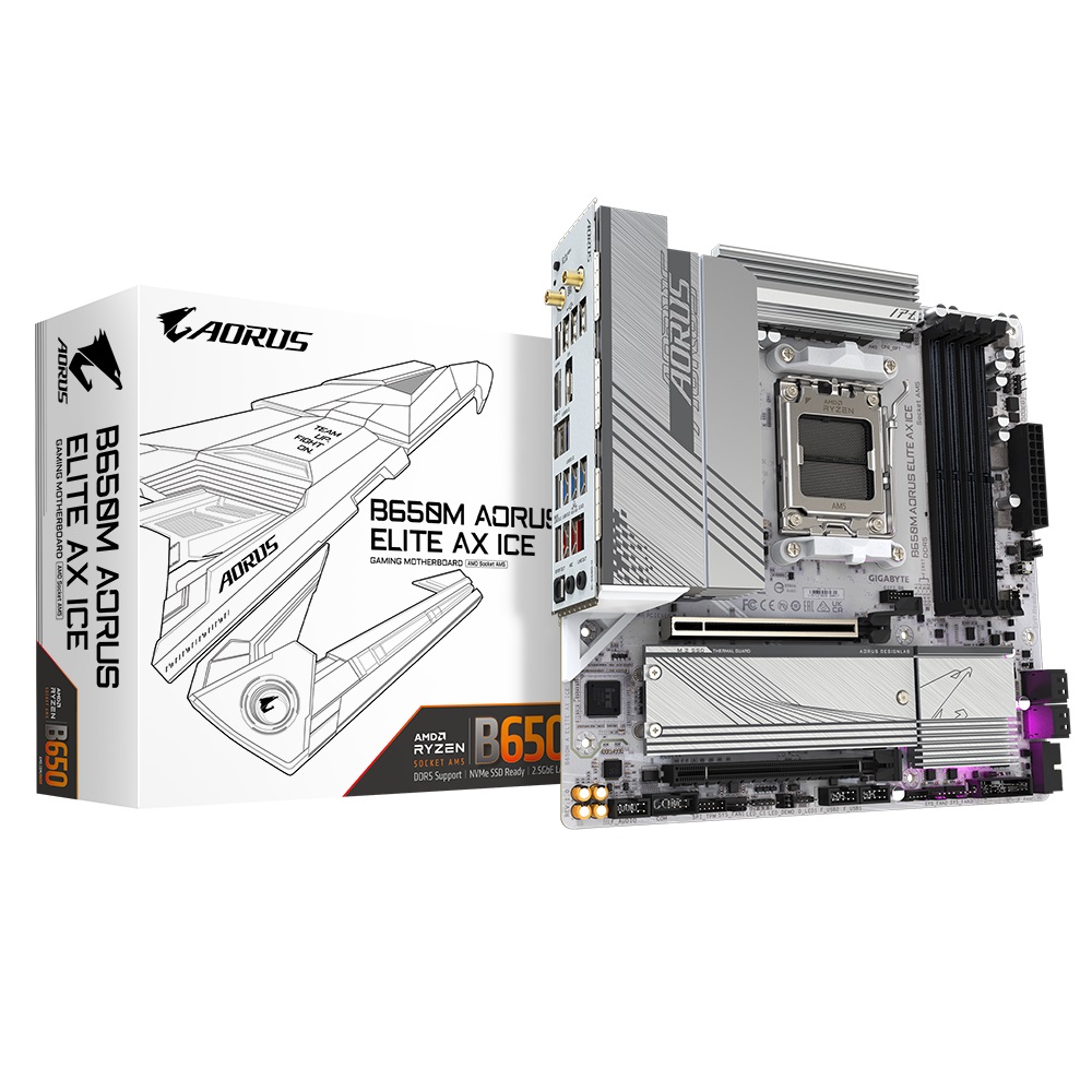 GIGABYTE B650 AORUS ELITE AX ICE/ AM5/ mATX 