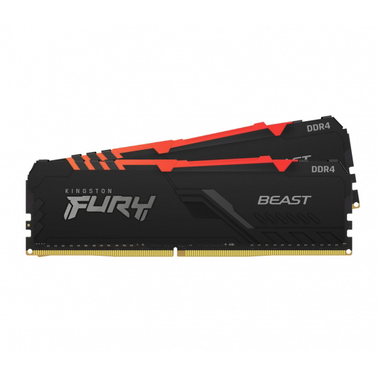 Kingston FURY Beast/ DDR4/ 32GB/ 3600MHz/ CL18/ 2x16GB/ RGB/ Black 