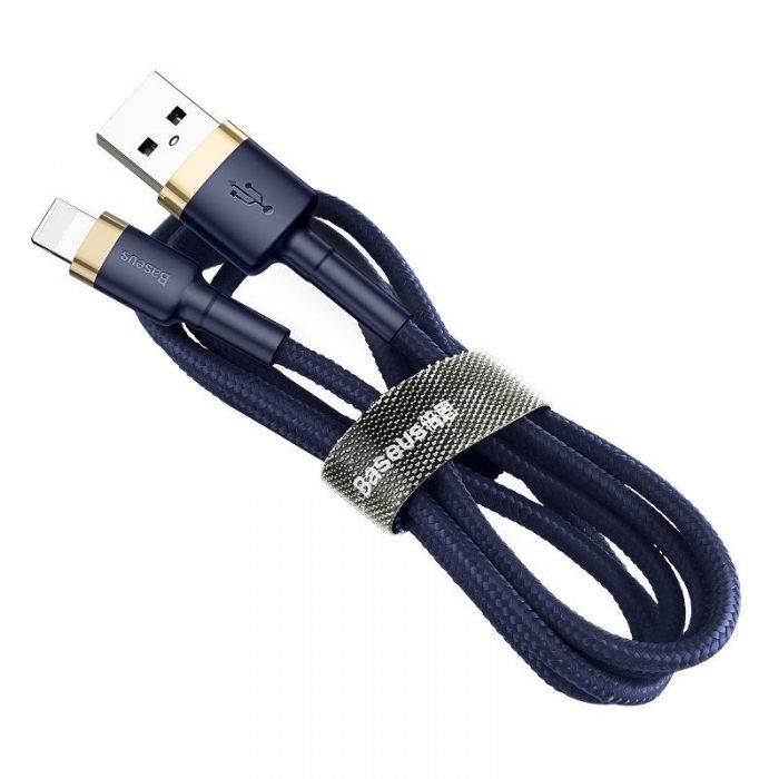Baseus datový kabel Cafule Lightning 1m 2, 4A zlato-modrý