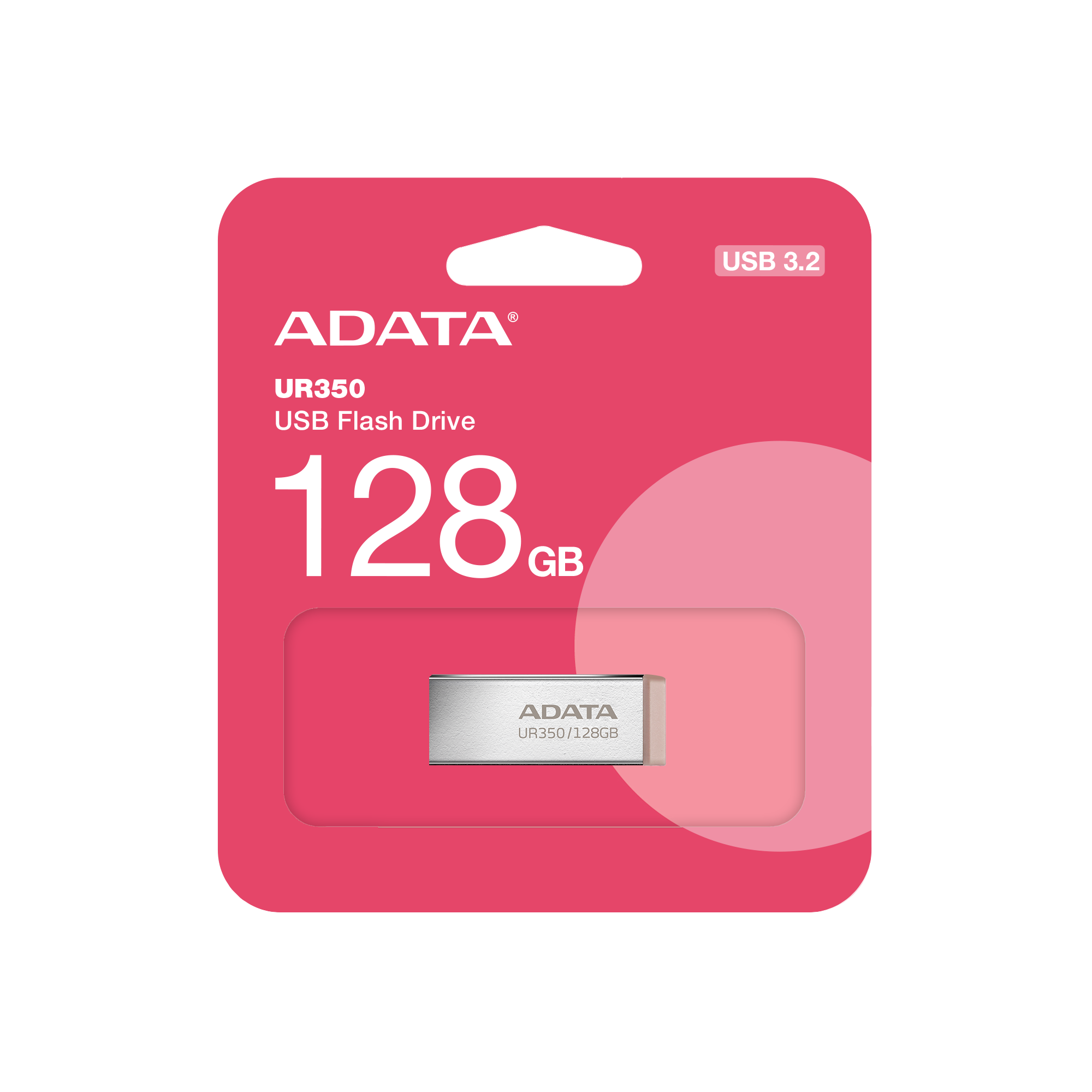 ADATA UR350/ 128GB/ USB 3.2/ USB-A/ Hnědá 