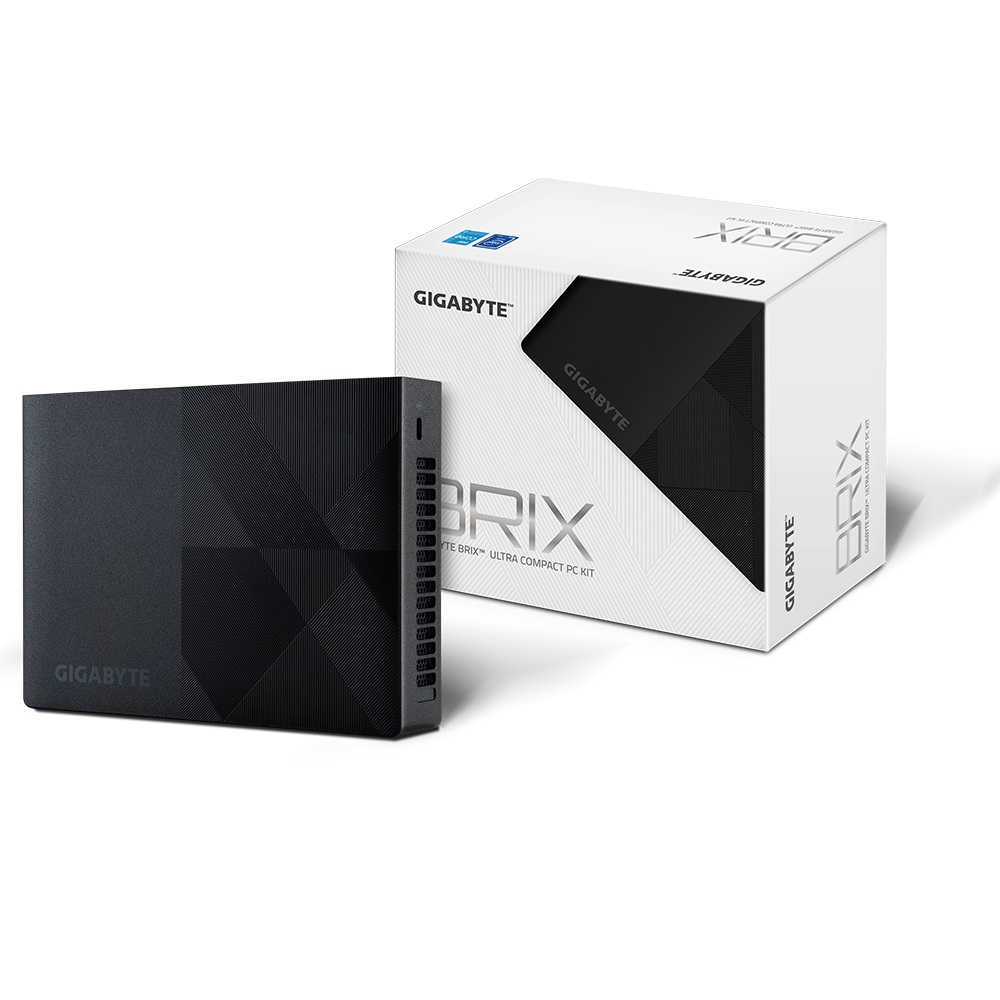 Gigabyte Brix/ GB-BNIP-N200/ Ultra SFF/ N200/ bez RAM/ UHD Xe/ bez OS/ 3R 