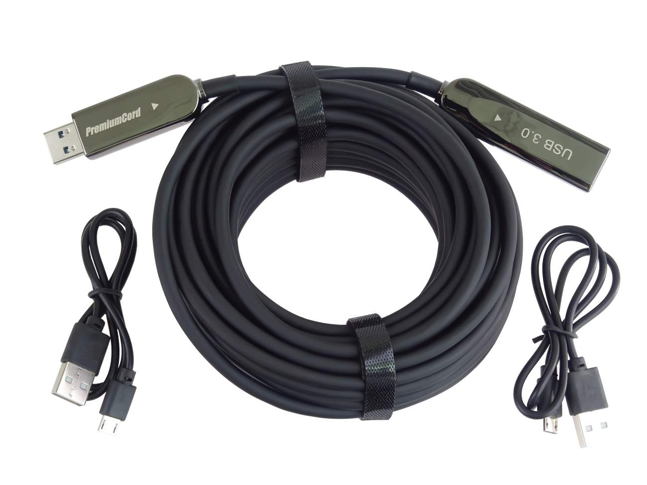 PremiumCord USB 3.2 + 2.0 AOC kábel A/ M - A/ F 30m 
