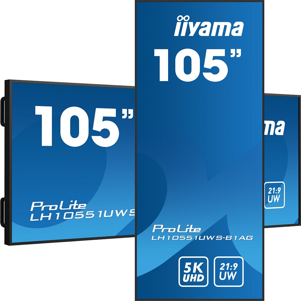 105" iiyama LH10551UWS-B1AG: IPS, 5K, USB-C, 24/ 7 