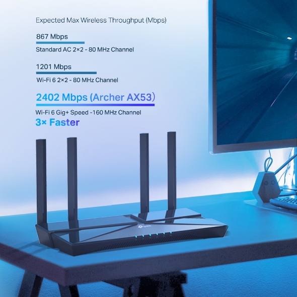 TP-Link Archer AX53, AX3000 WiFi6 router 