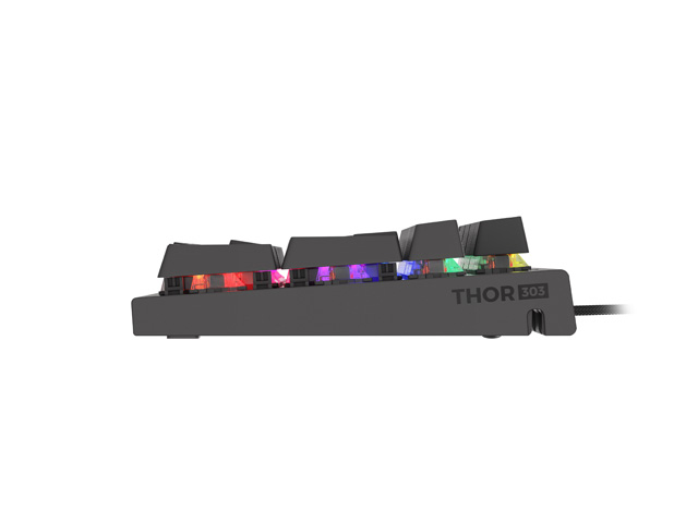 Genesis herní mechanická klávesnice THOR 303/ RGB/ Outemu Red/ Drátová USB/ CZ-SK layout/ Černá 