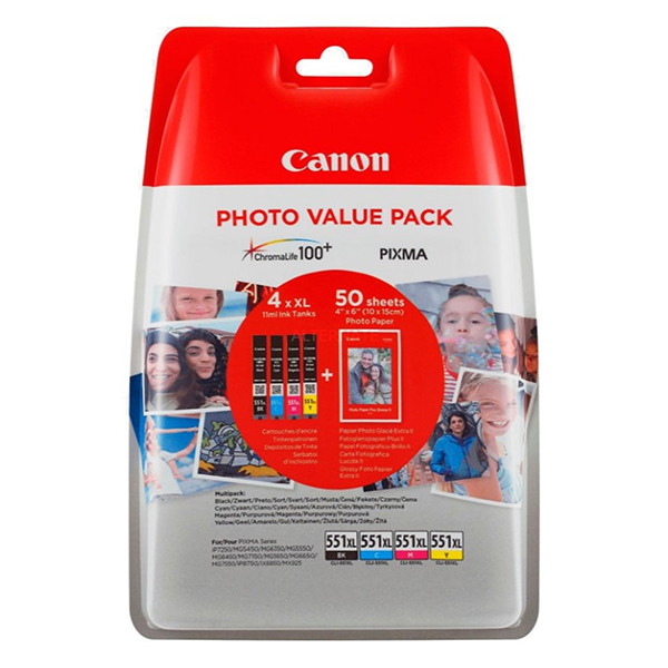 Canon CARTRIDGE CLI-551XL C/ M/ Y/ BK PHOTO VALUE