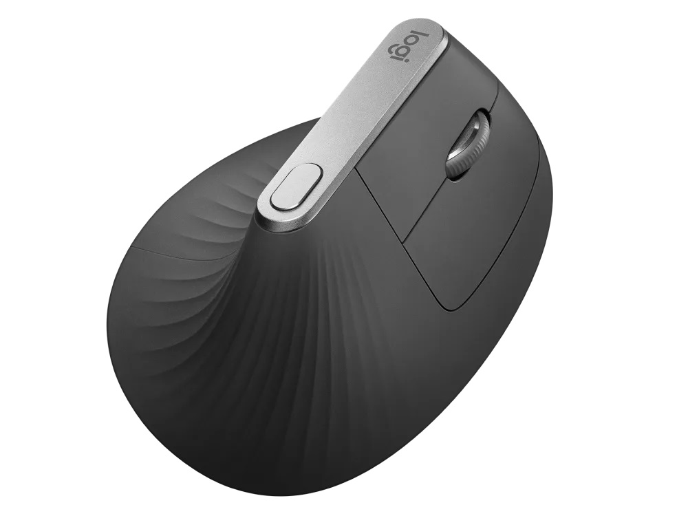 Logitech MX Vertical/ Vertikálna/ Optická/ Pre pravákov/ 4 000 DPI/ USB+BT/ Grafitová 