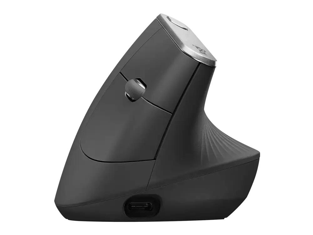 Logitech MX Vertical/ Vertikálna/ Optická/ Pre pravákov/ 4 000 DPI/ USB+BT/ Grafitová 