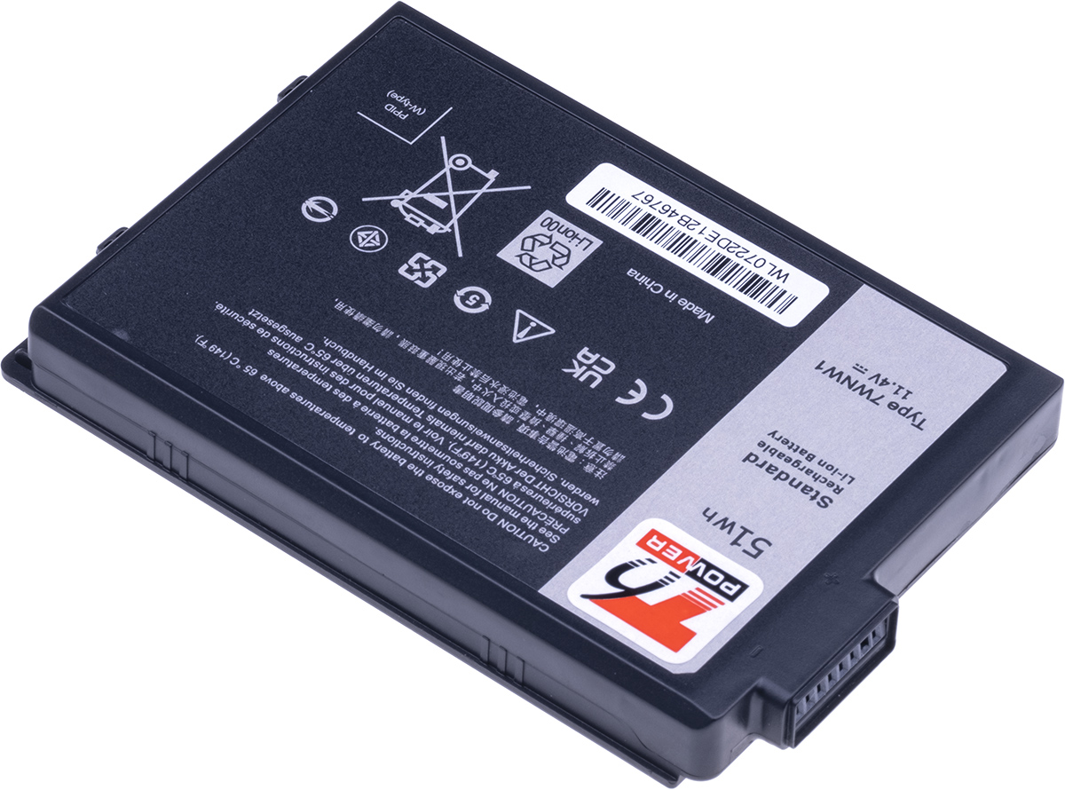 Baterie T6 Power Dell Latitude 5420, 5424, 7424 Rugged, 4470mAh, 51Wh, 3cell, Li-ion 