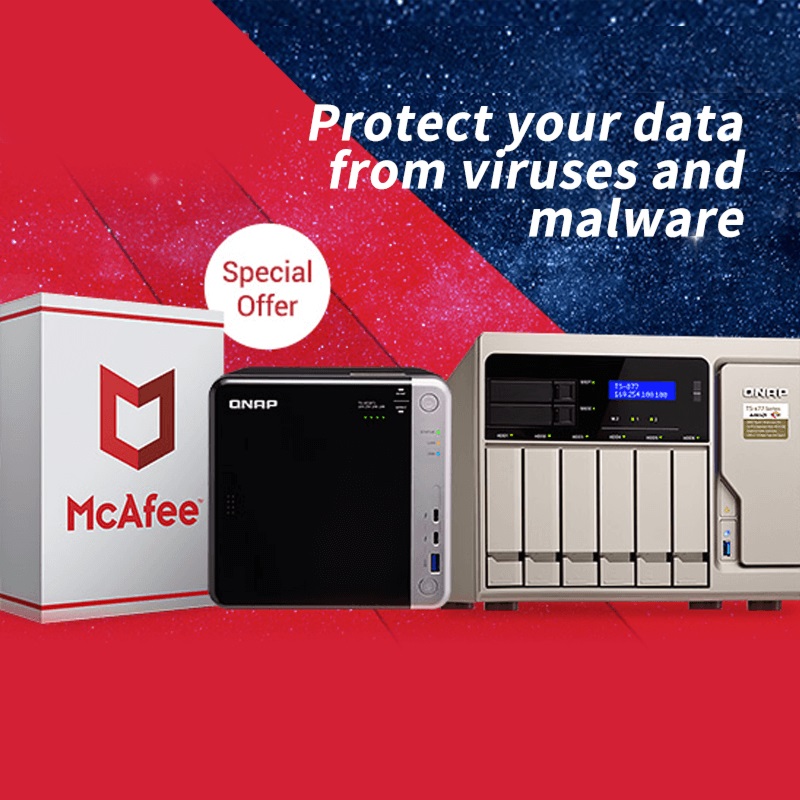 QNAP LS-MCAFEE-2Y - McAfee antivírus 2 roky license, Physical Package