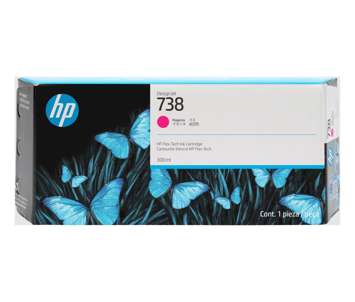 HP 738 purpurová atramentová kazeta (300ml), 676M7A