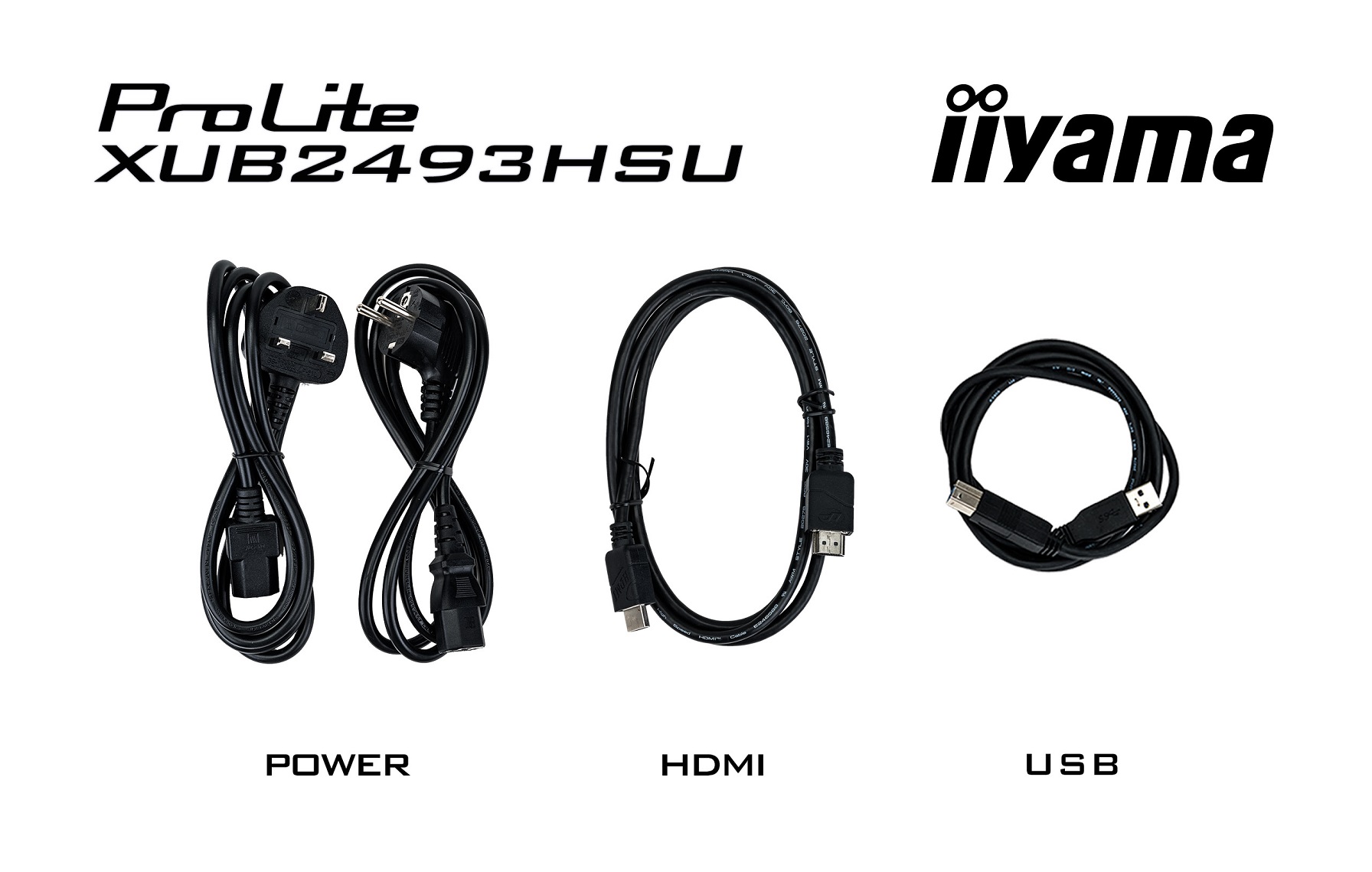 iiyama ProLite/ XUB2493HSU-B6/ 23, 8"/ IPS/ FHD/ 100Hz/ 1ms/ Black/ 3R 
