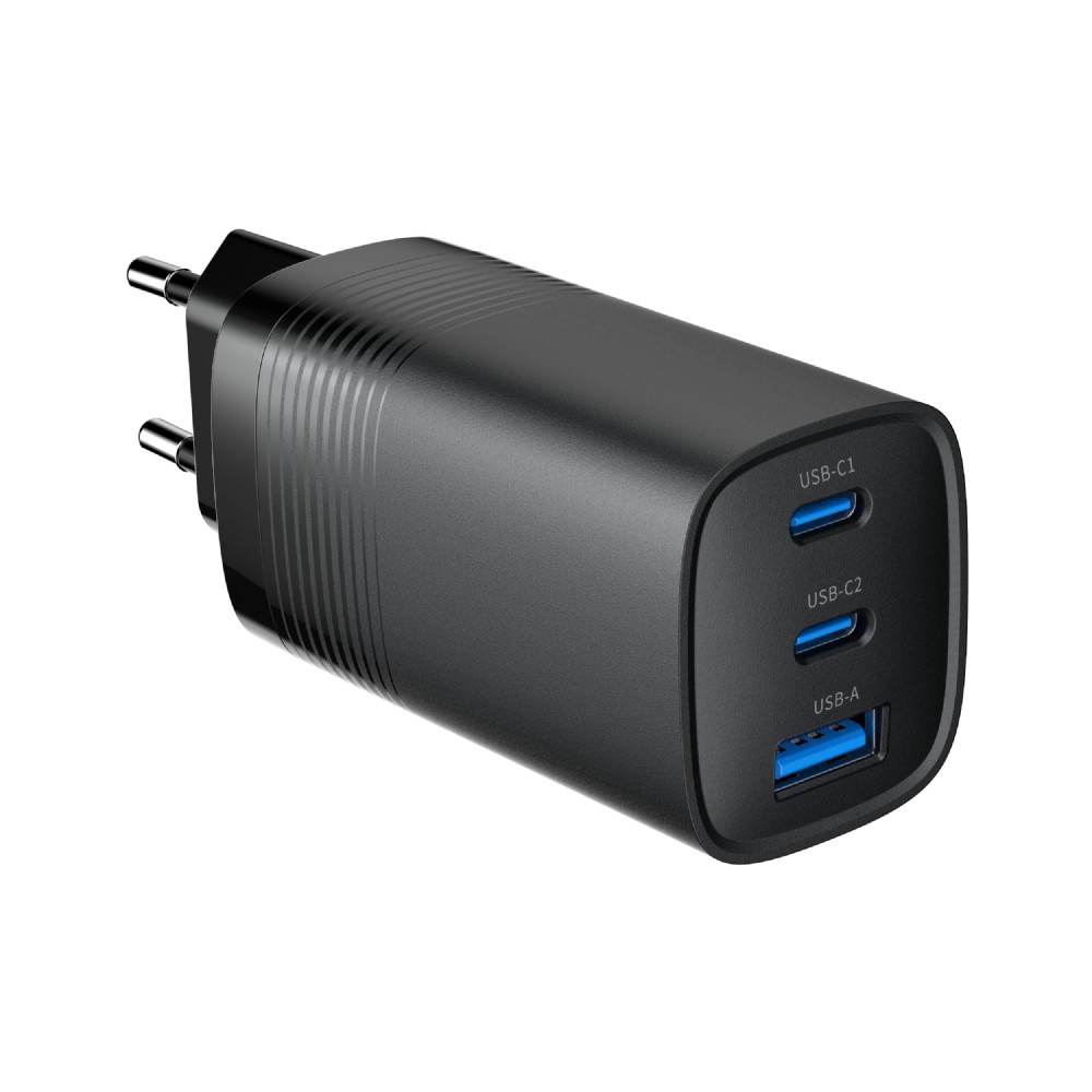 GEMBIRD PD nabíječka 1xUSB-A 2xUSB-C 65W černá 