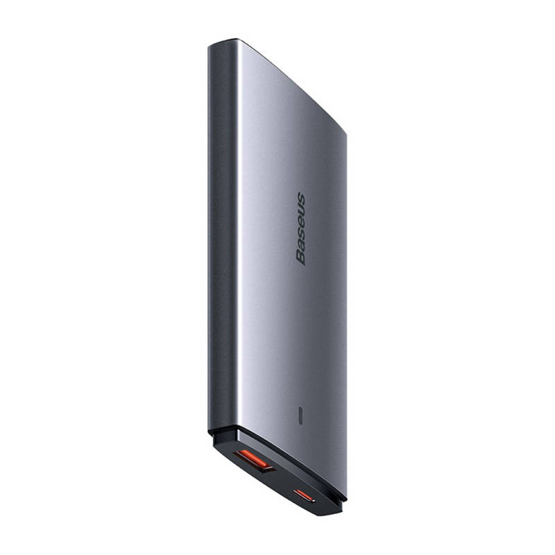 Baseus Nabíjačka do siete GaN5 Pro Ultra Slim USB-C/ USB-A 65 W sivá 