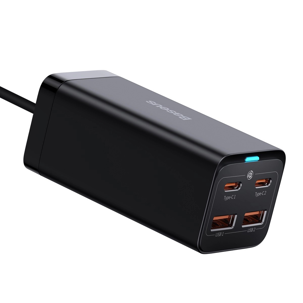 Baseus Rýchlonabíjačka do siete GaN3, 2x USB-A, 2x USB-C 100W čierna