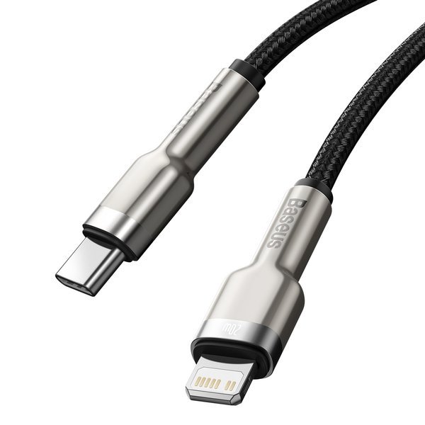 Baseus Dátový kábel Cafule USB-C/ Lightning PD 20W 2m čierny 