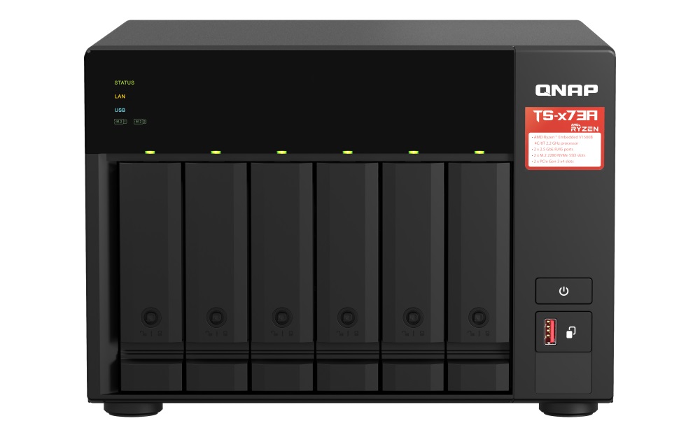 QNAP TS-673A-SW5T (TS-673A-8G + QSW-1105-5T) 