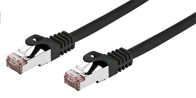 Kábel C-TECH patchcord Cat6, FTP, čierny, 1m