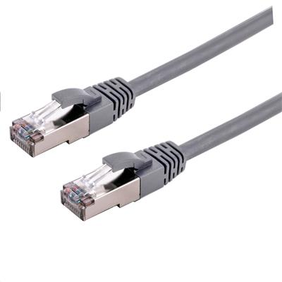 Kábel C-TECH patchcord Cat6a, S/ FTP, sivý, 1m